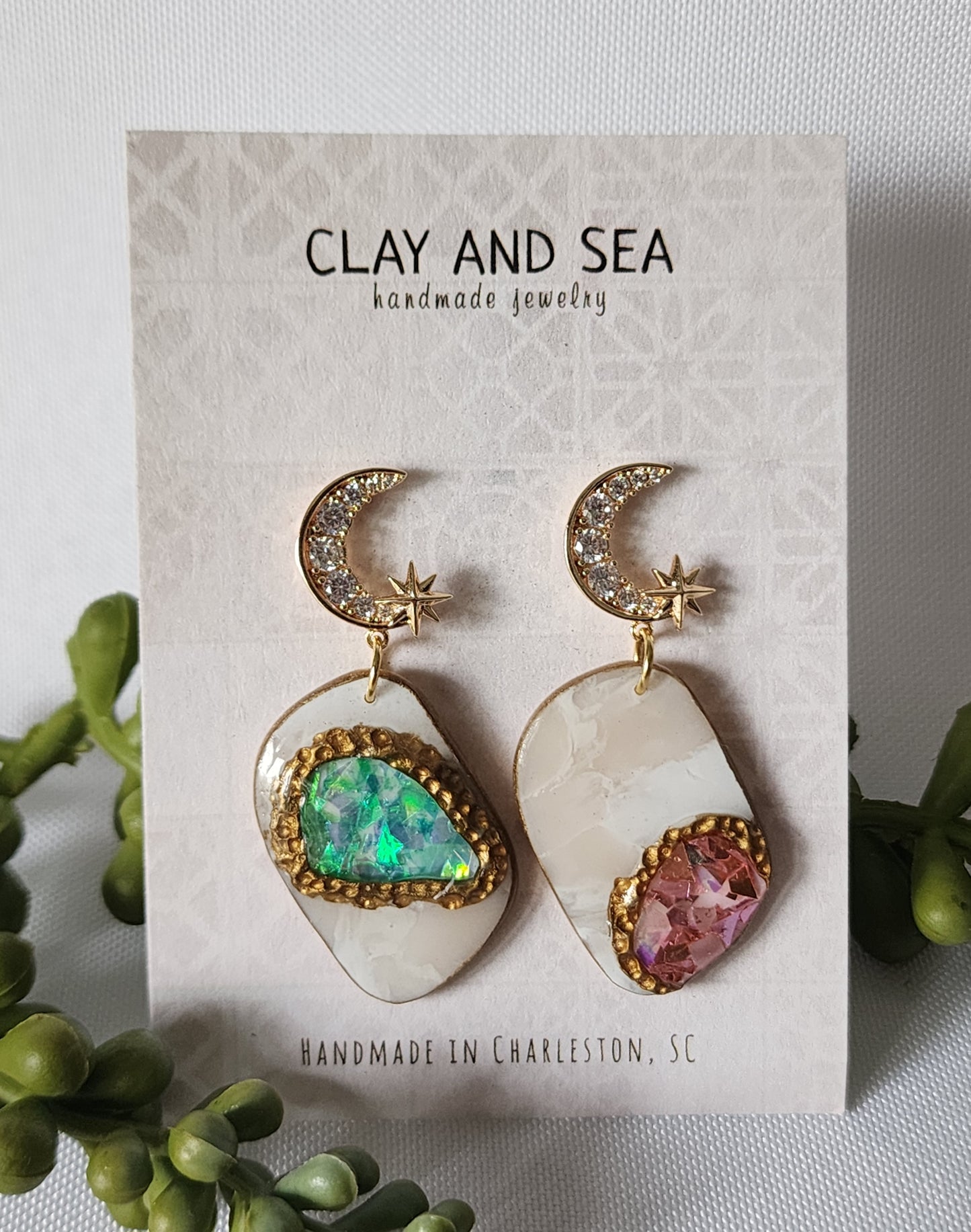 Celestial Gem Drop Earrings