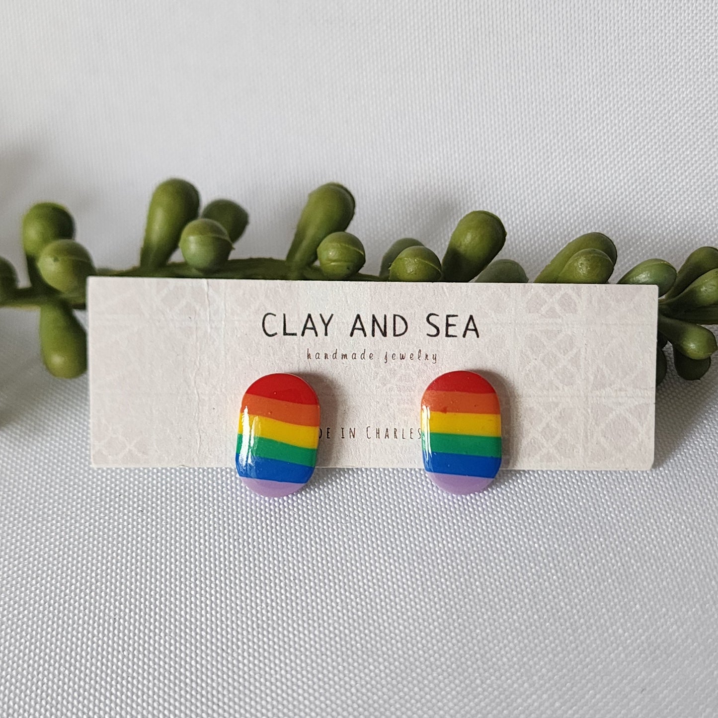 Rainbow Stud Earrings
