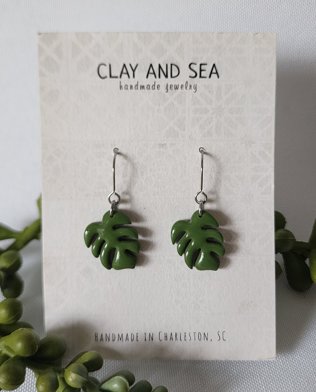 Monstera Leaf Earrings Multiple Designs
