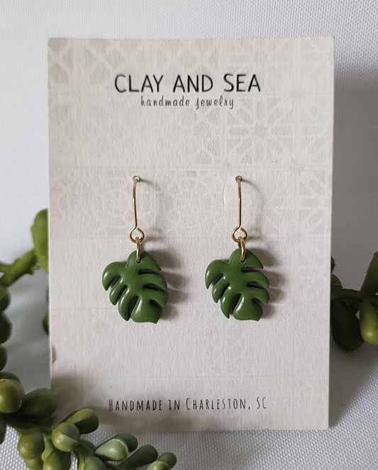 Monstera Leaf Earrings Multiple Designs
