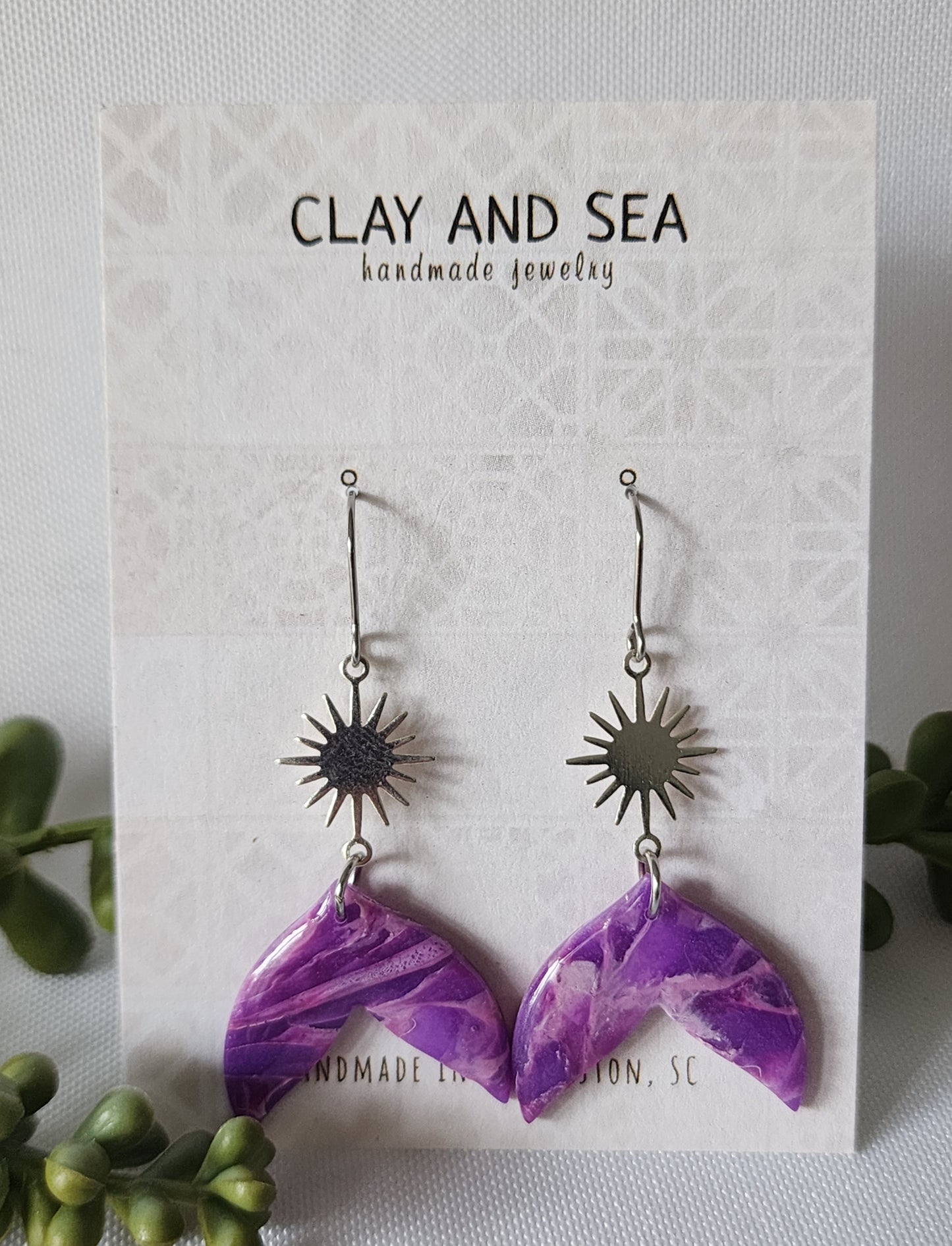 Mermaid & Whale Tale Earrings Multiple Colors