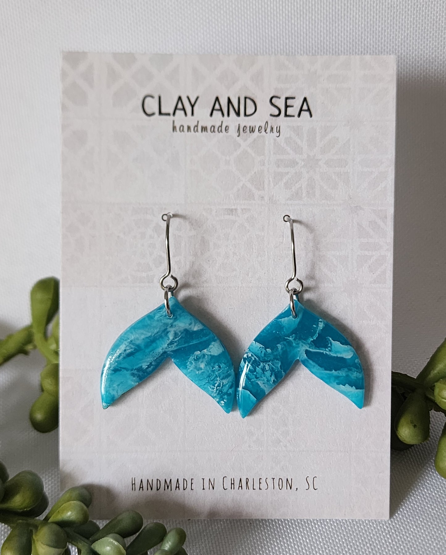 Mermaid & Whale Tale Earrings Multiple Colors