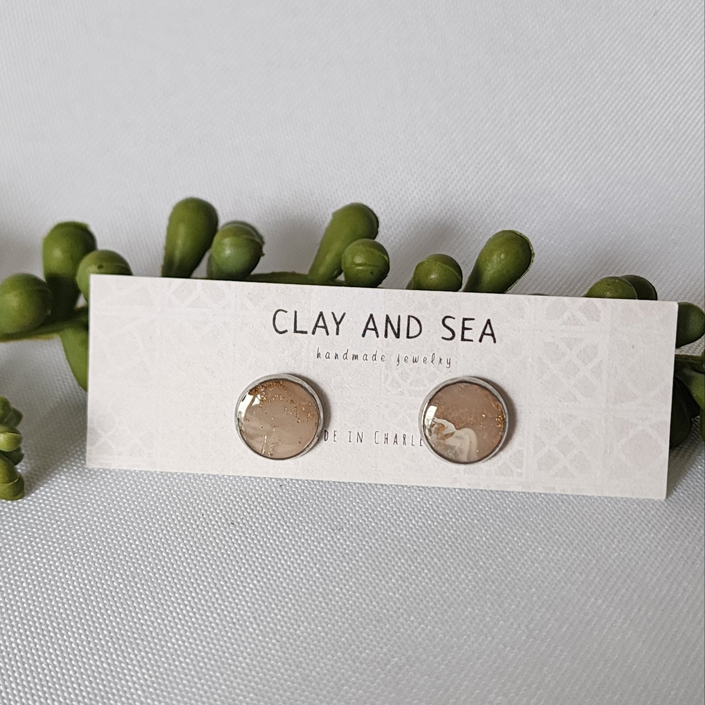 Light Pink Stud Earrings