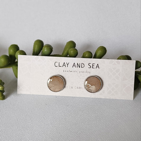 Light Pink Stud Earrings