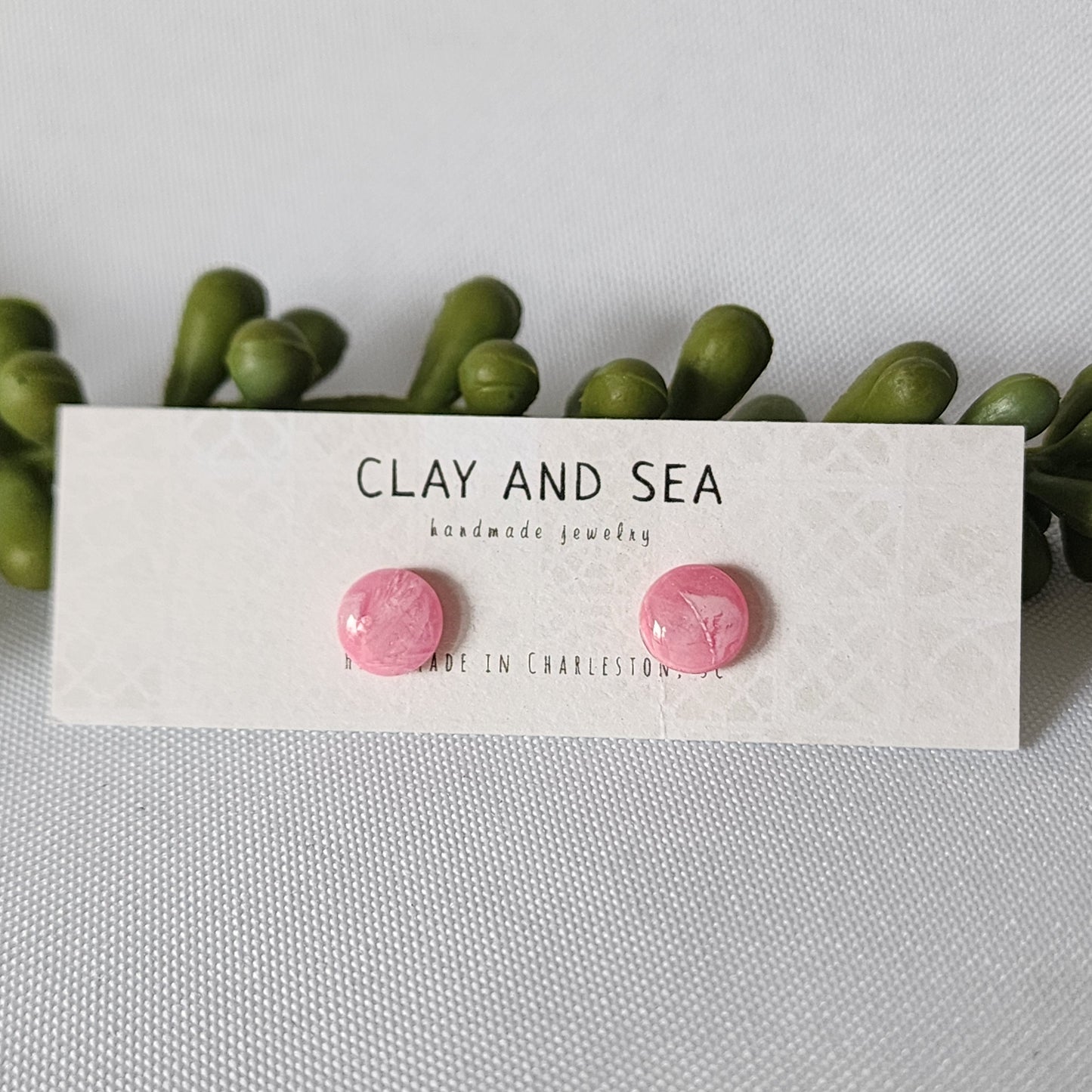 Handmade Clay Stud Collection Multiple Colors