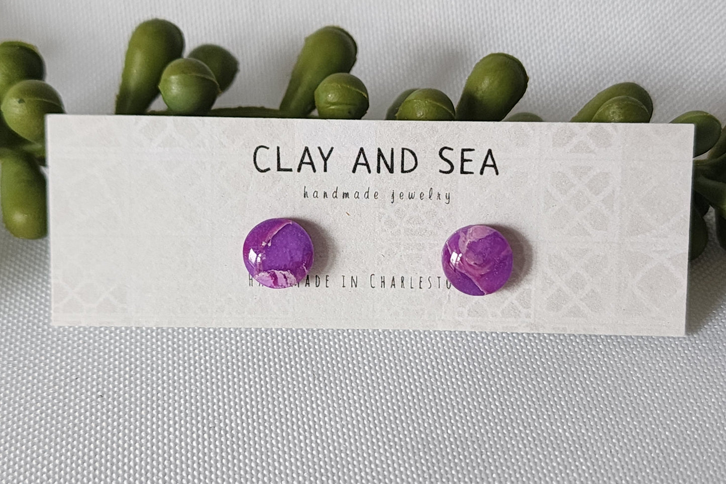 Handmade Clay Stud Collection Multiple Colors