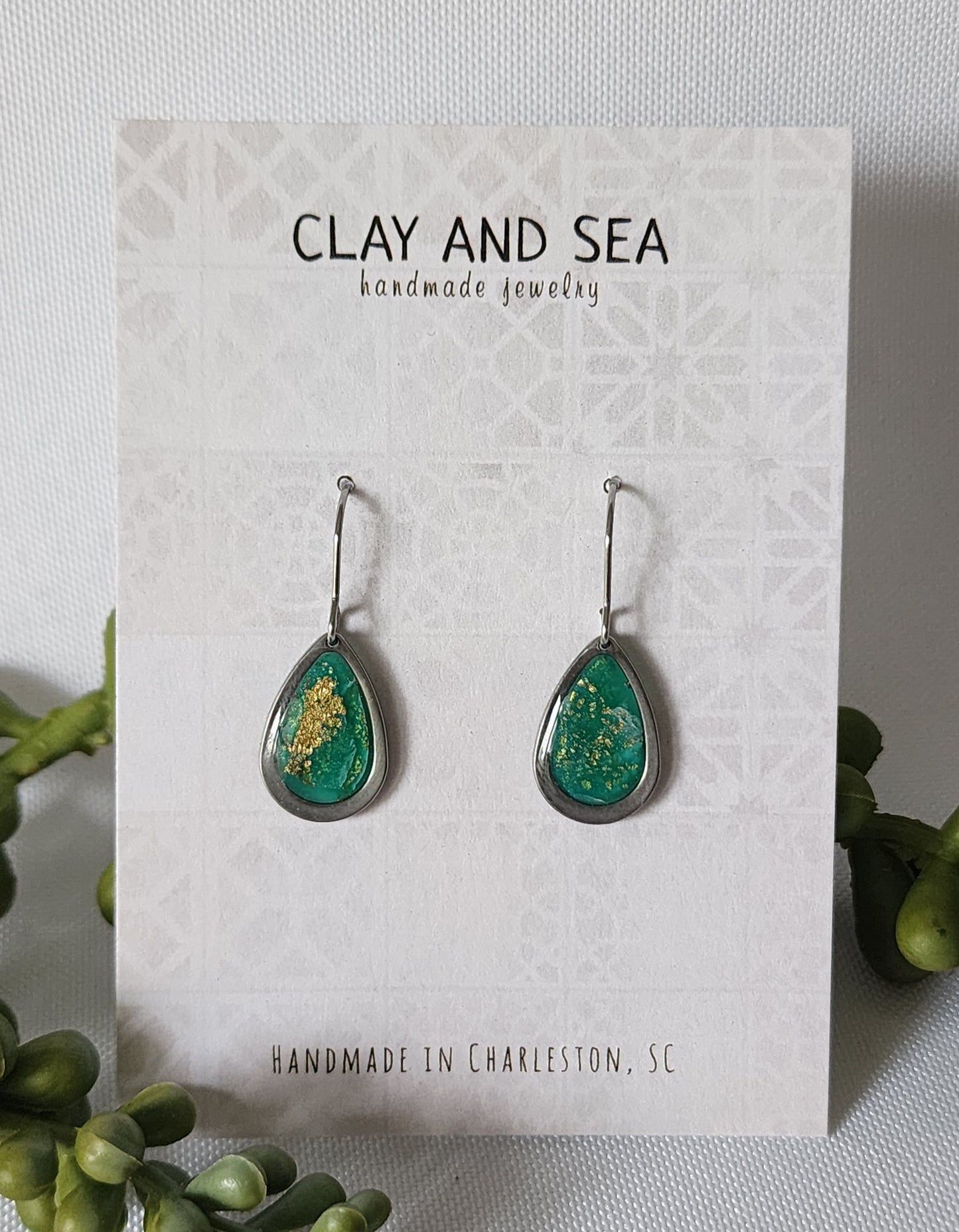 Small Teardrop Earrings Multiple Colors and Designs