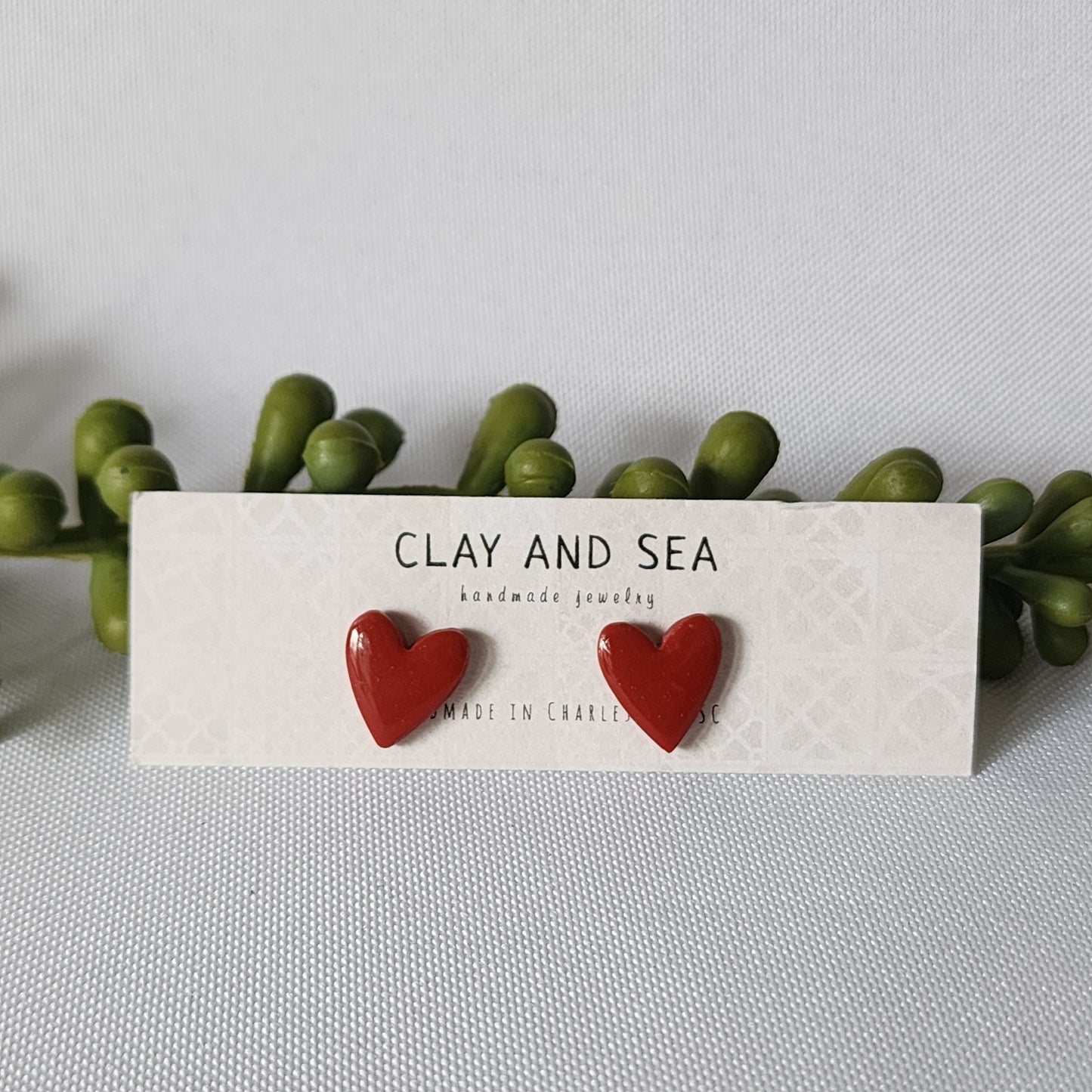 Heart Stud Earrings Multiple Colors