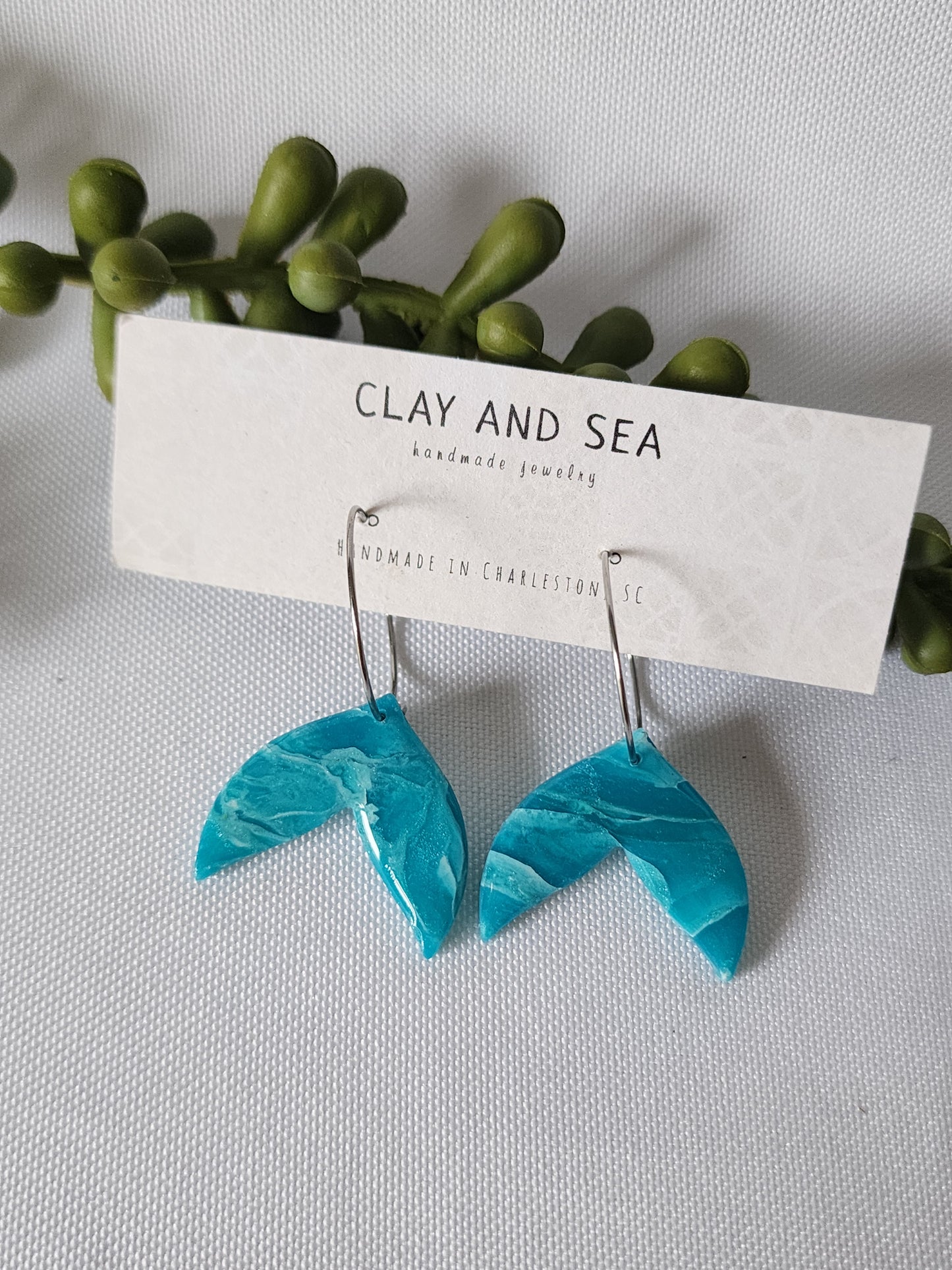 Mermaid & Whale Tale Earrings Multiple Colors