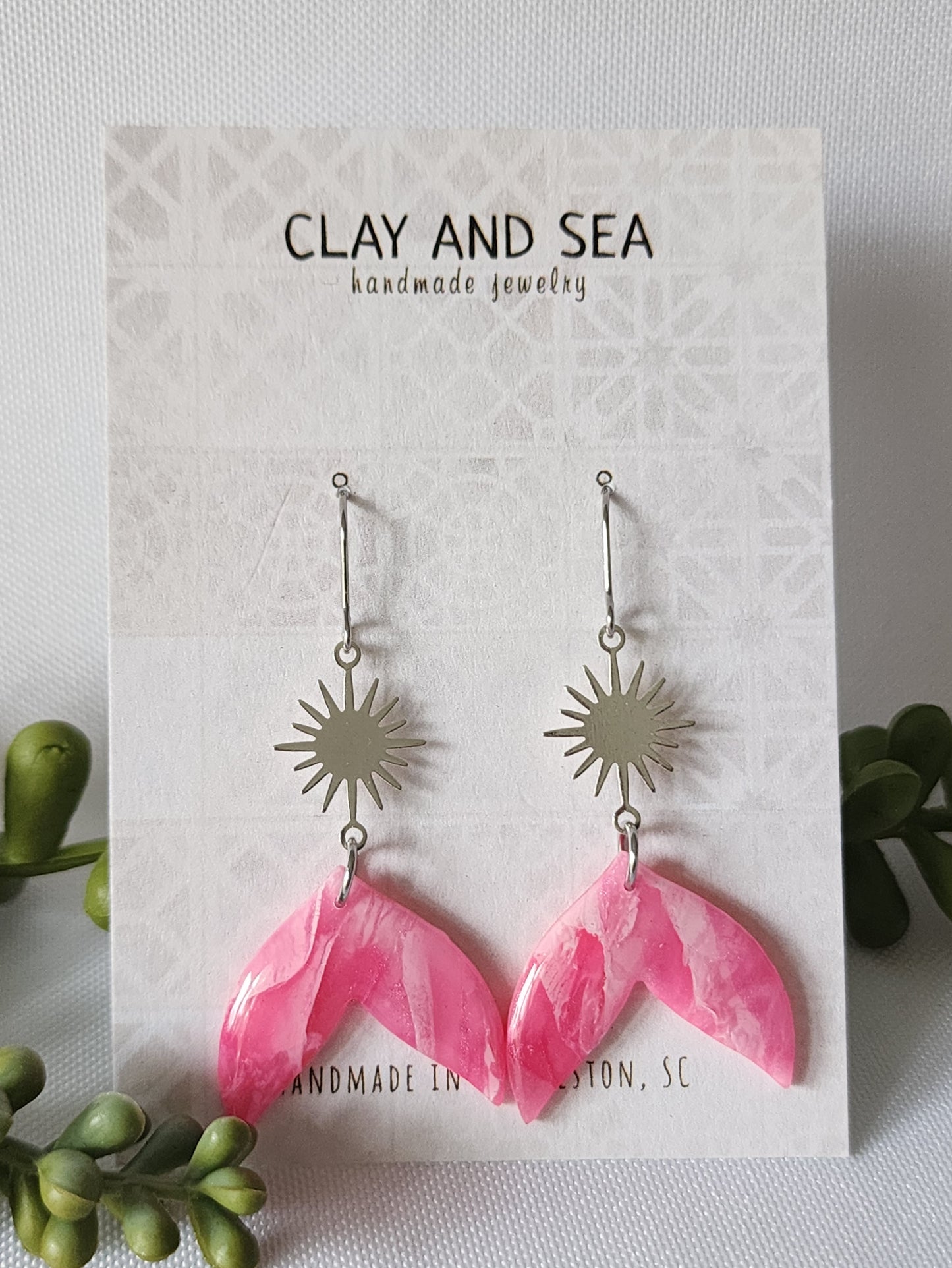 Mermaid & Whale Tale Earrings Multiple Colors