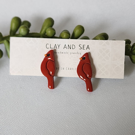 Cardinal Stud Earrings